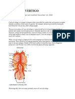 Cervical Vertigo Causes and Diagnosis