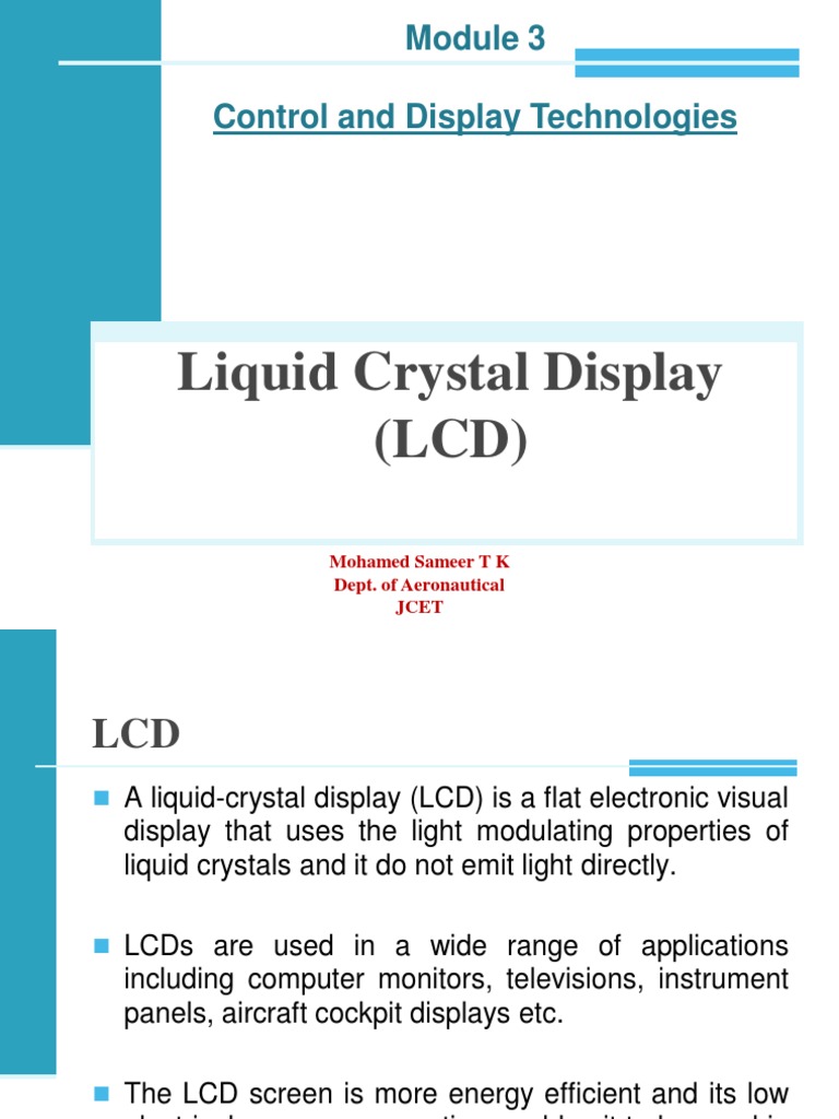 Avionics Question Bank and Notes PDF Liquid Crystal Display