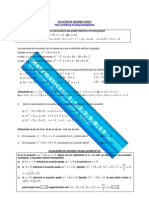 Boletín Ecuación 2º Grado