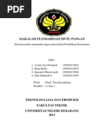 Download Makalah Standarisasi Mutu Pangan Konsumen by Ina Smaile SN184662168 doc pdf