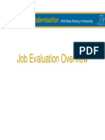 Job Evaluation Overview: Modernisation
