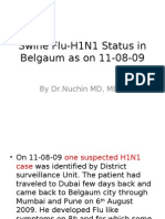 Swine Flu-H1N1 Status in Belgaum As On 11-08-09-Nuchin