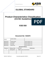 1033079-KSS 050-Product Characteristic Classification