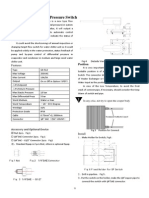 User Manual for GE-512 Differential Pressure Switch with fixed set point