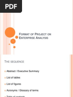 Format of Project On Enterprise Analysis