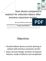 Double Balloon Device Compared To Oxytocin For Induction Labour After Previous Caesarean Section