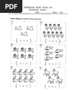 Soalan Matematik Tahun 1 KSSR