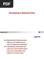 Developing a Business Plan - Madhukar Shukla