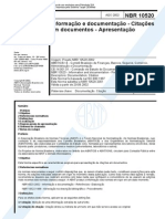 2002 - ABNT 10520 Citações Documentos