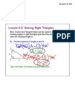 Lesson 5-5: Solving Right Triangles