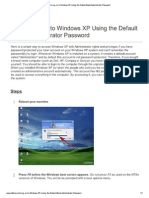 How To Log On To Win XP Without Admin Password
