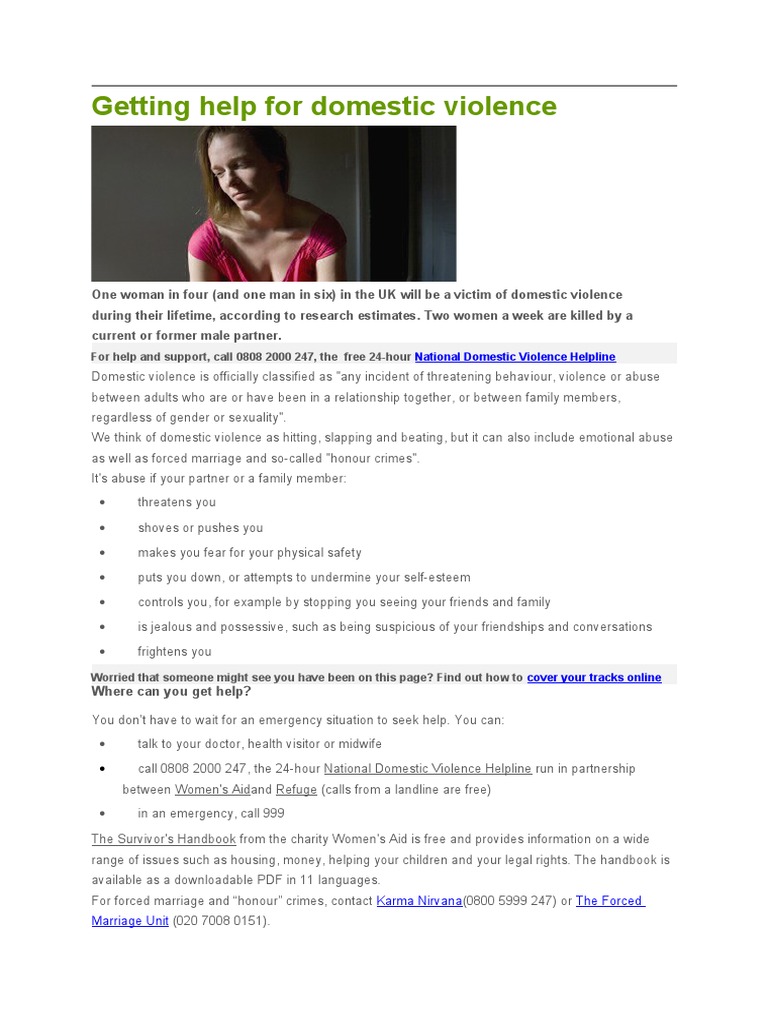 Domestic Violence Help and Resources | PDF | Domestic Violence | Violence