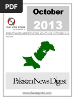 PAKISTAN NEWS DIGEST OCTOBER - 2013