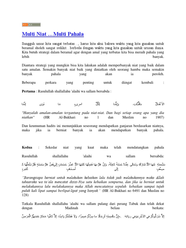 Multi Niat Pdf