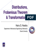 Distributions, Frobenious Theorem & Transformations: Harry G. Kwatny