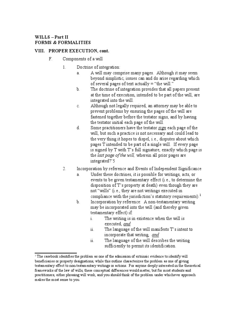 CH 4 Wills Forms & Formalities Part II | PDF | Will And Testament | Justice
