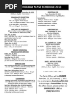 Download Holiday Mass Schedule 2013 by Karen Willson Ofs SN184749382 doc pdf