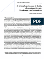 El Mito de La Pertenencia de Bolivia Al Mundo Occidental