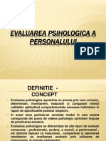 Evaluarea Psihologica A Personalului