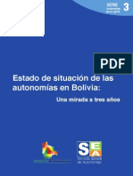 Estado de Situación de Las Autonomías en Bolivia: Una Mirada A Tres Años