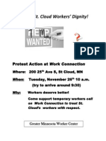 GMWC Work Connection Protest Flyer