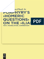 John a. MacPhail Jr. Porphyrys Homeric Questions on the Iliad Text, Translation, Commentary 2010