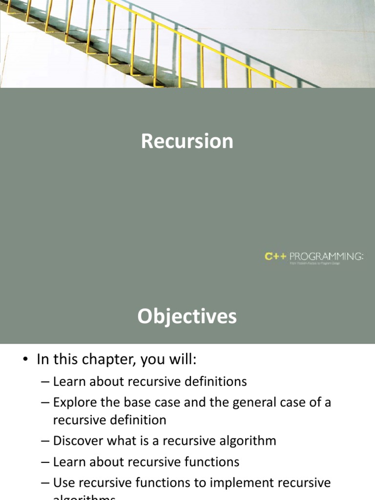 Chapter (17) - Recursion | PDF