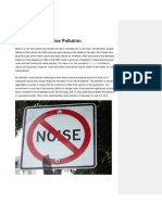 Understanding & Causes of Noise Pollution