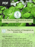 The perception of Bangkok as a Green City