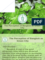 The Perception of Bangkok As A Green City