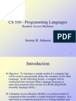 CS 550 - Programming Languages: Jeremy R. Johnson