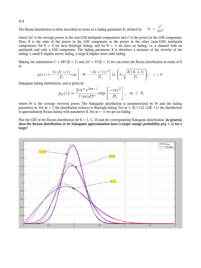 Rician Distribution and Fading Analysis | PDF | Probability Theory ...
