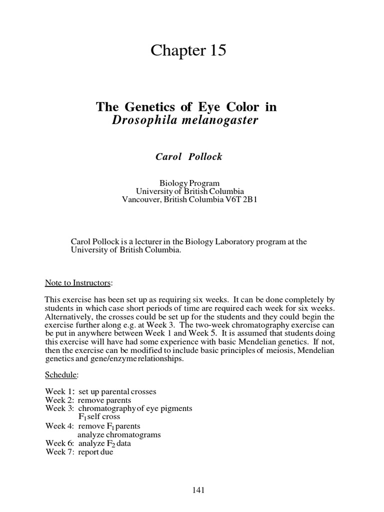 Genetics of Drosophila Eye Color | PDF | Genetics | Dominance (Genetics)