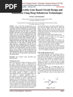 Novel Reversible Gate Based Circuit Design and Simulation Using Deep Submicron Technologies