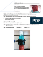 1314lab - Reaction Prediction and Observations