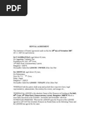 Rental Agreement