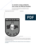 Retirada Da Caveira Como Símbolo Do Bope Gera Crise Na PM Da Paraíba