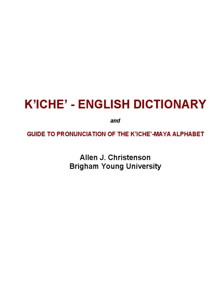 A K'iche' English dictionary
