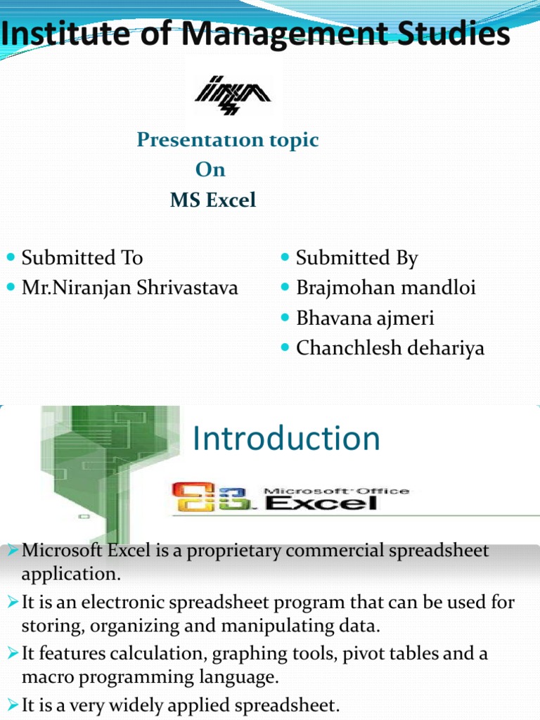 Overview of MS Excel Features | PDF | Spreadsheet | Microsoft Excel