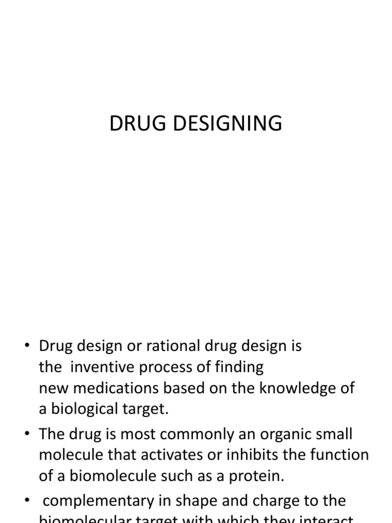 DRUG Design PDF Drug Design Medicinal Chemistry