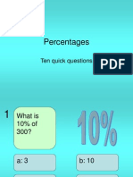 Percentages Quiz