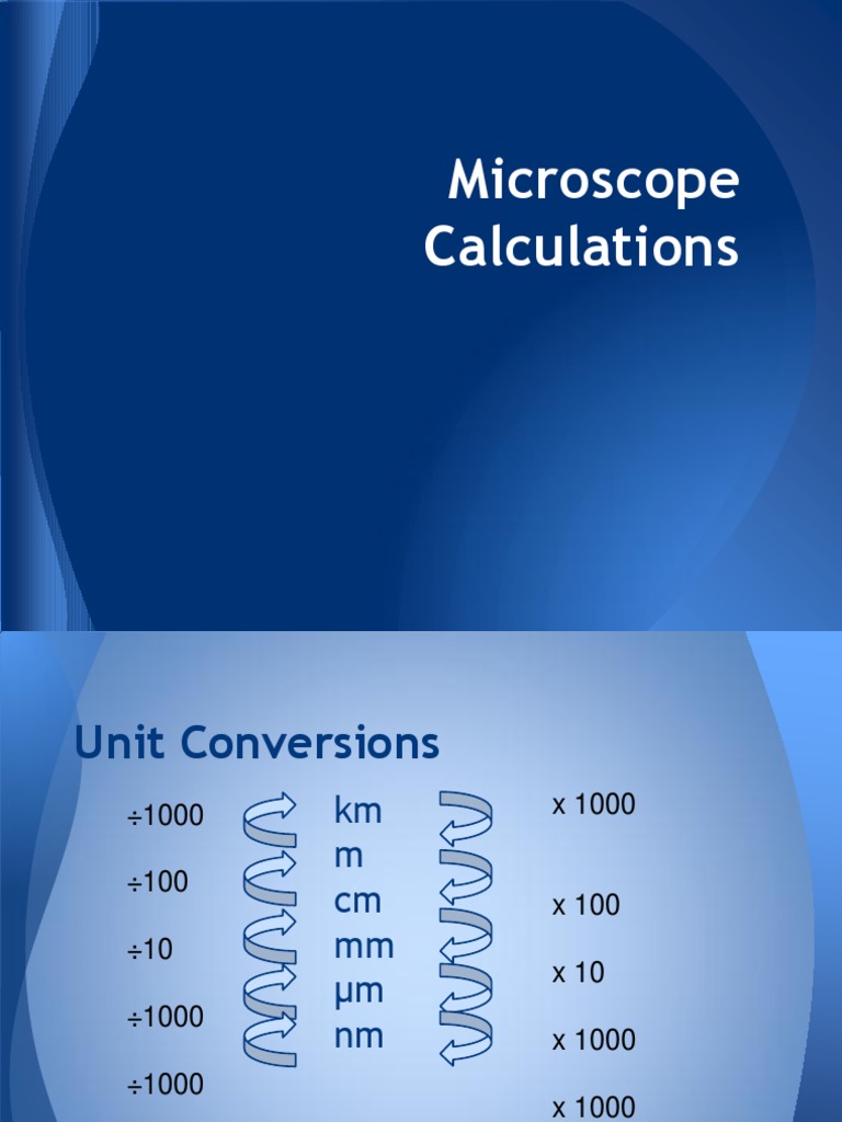 microscope calculations Field Of View Earth & Life Sciences