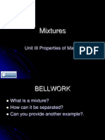 Mixtures: Unit III Properties of Matter