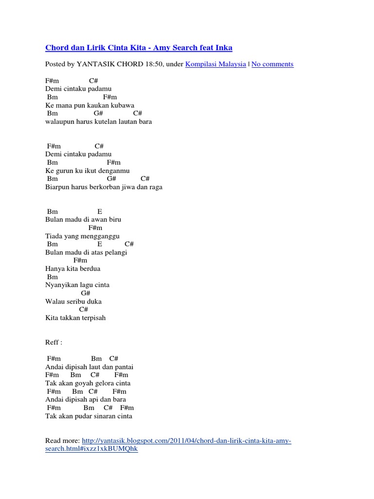 Chord Dan Lirik Cinta Kita Pdf