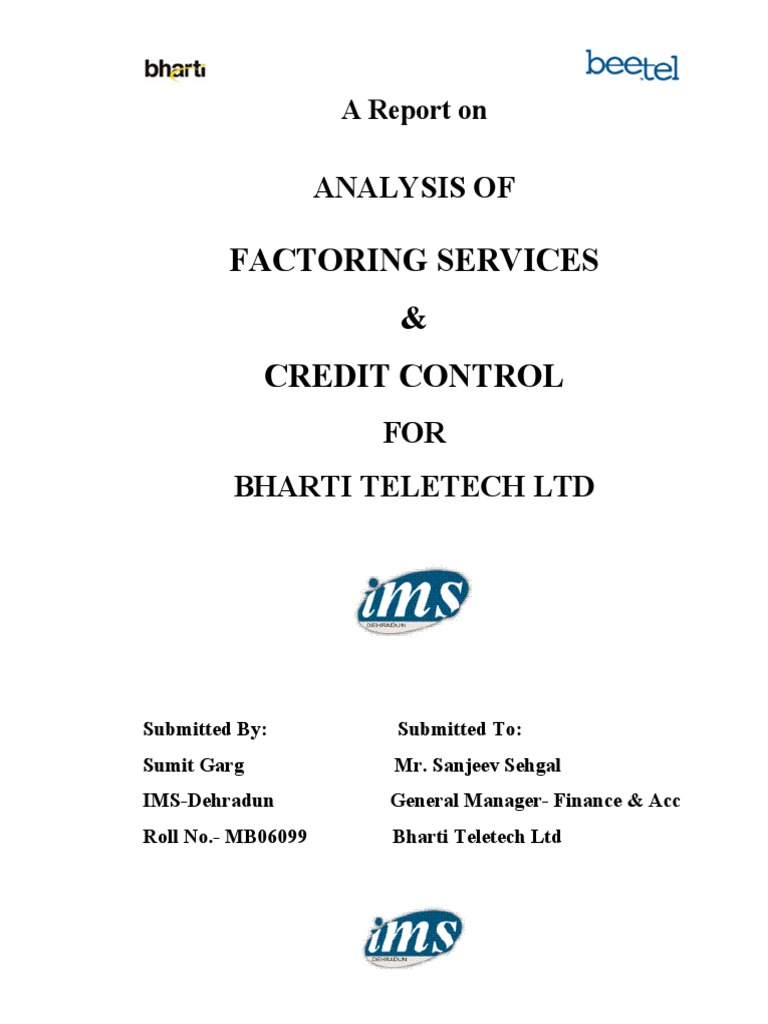 Factoring Services at Bharti Teletech | PDF