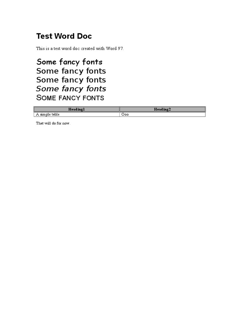 Test Document with Fancy Fonts | PDF