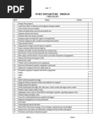 Pre Departure Inspection Checklist | PDF | Ships | Water Transport