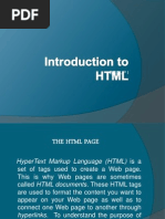Introduction to HTML