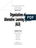 Organization in Alternative Learning Center