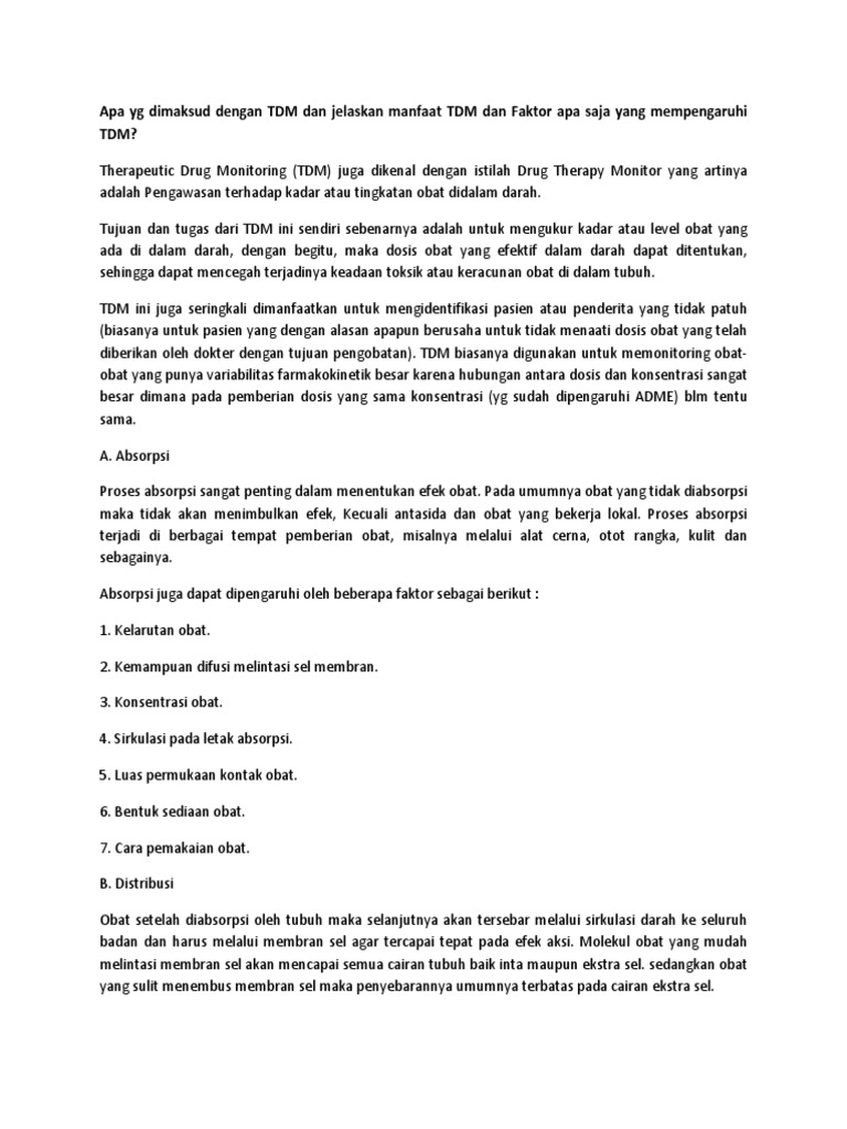 Apa Yg Dimaksud Dengan TDM Dan Jelaskan Manfaat TDM Dan Faktor Apa Saja